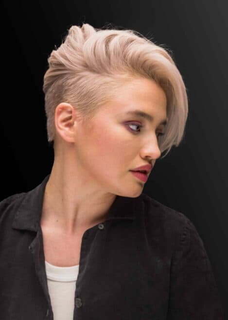 Undercut Pixie A woman with an Undercut Pixie hair style