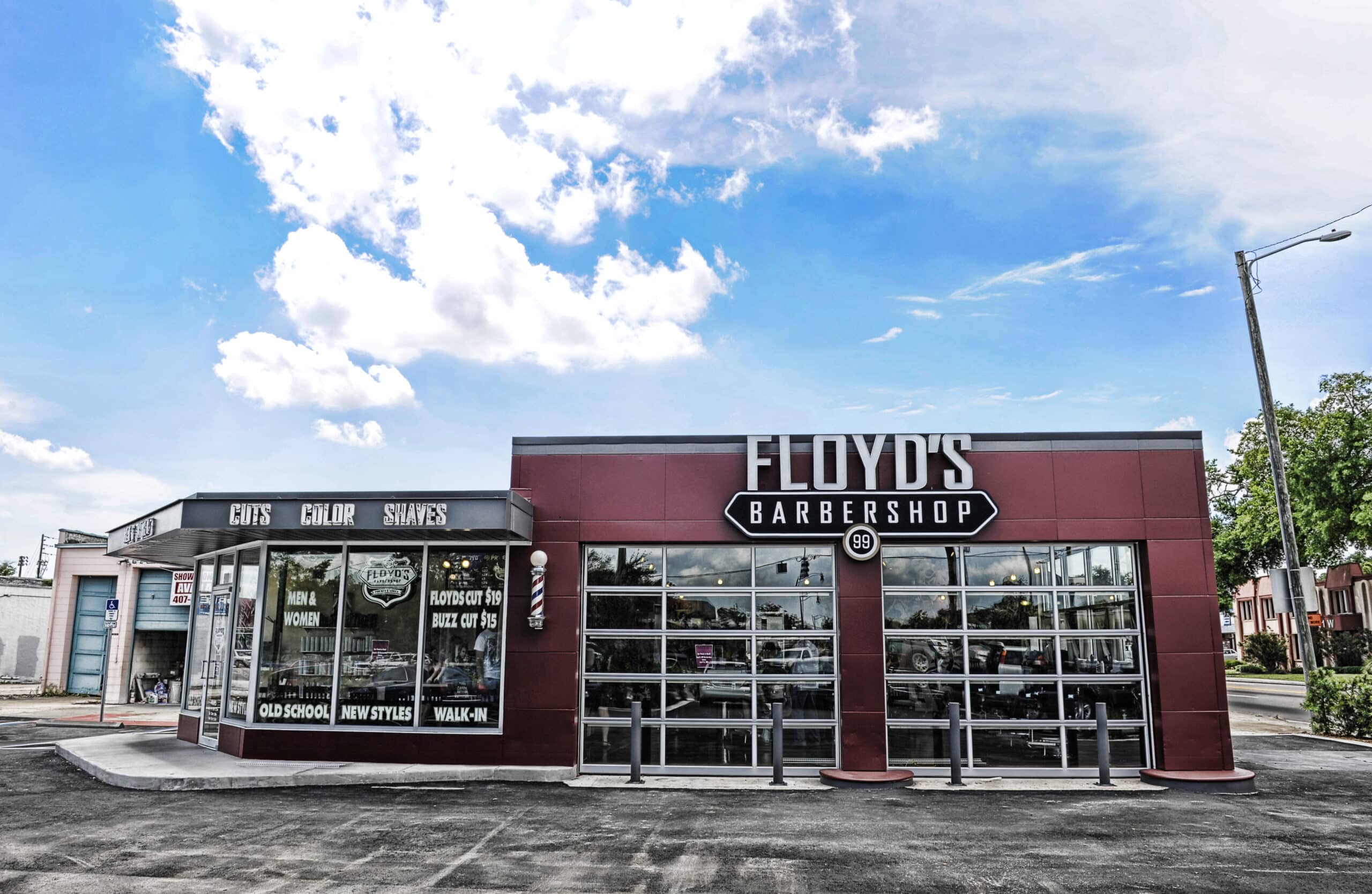 The front of the Floyd's Winter Park location