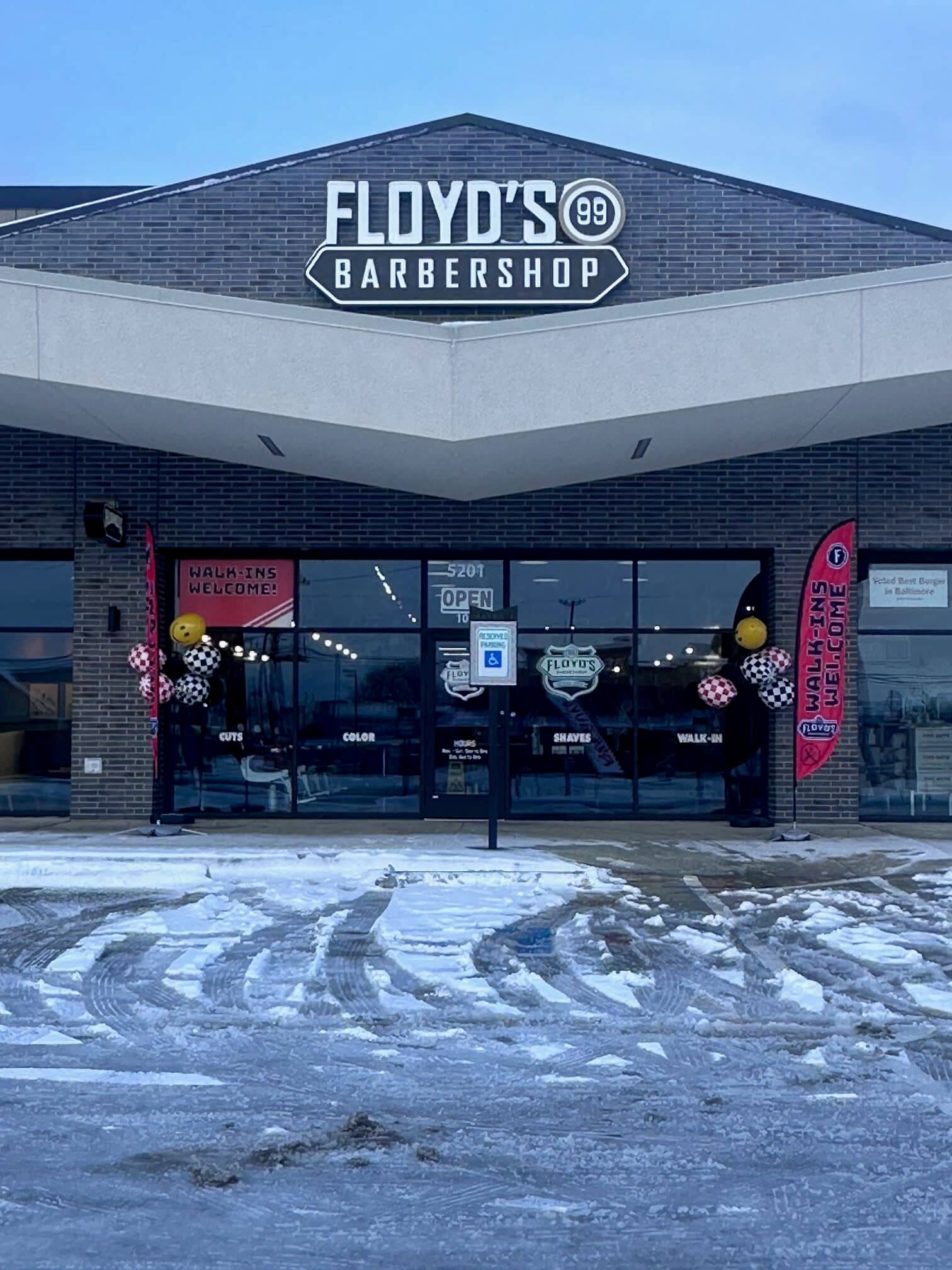 The front of the Floyd's Oklahoma City – 50th & May location