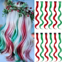 Colored hair extensions for the holidays at Floyd's Barbershop