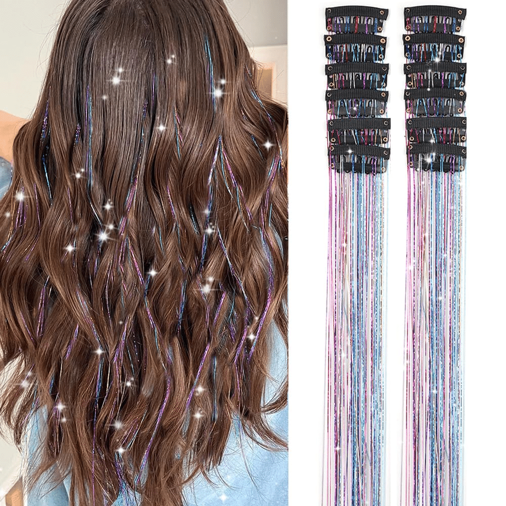 Hair tinsel for the holidays at Floyd's Barbershop
