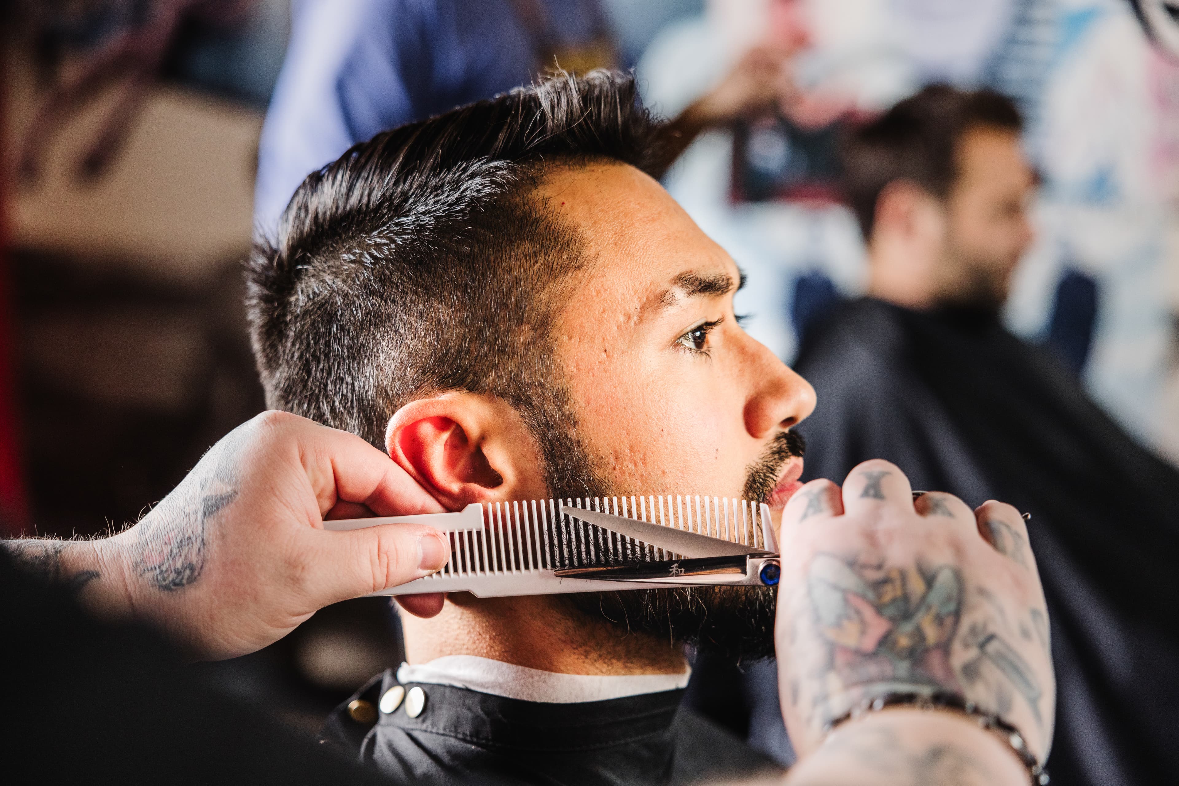Beard trim at Floyd's Barbershop