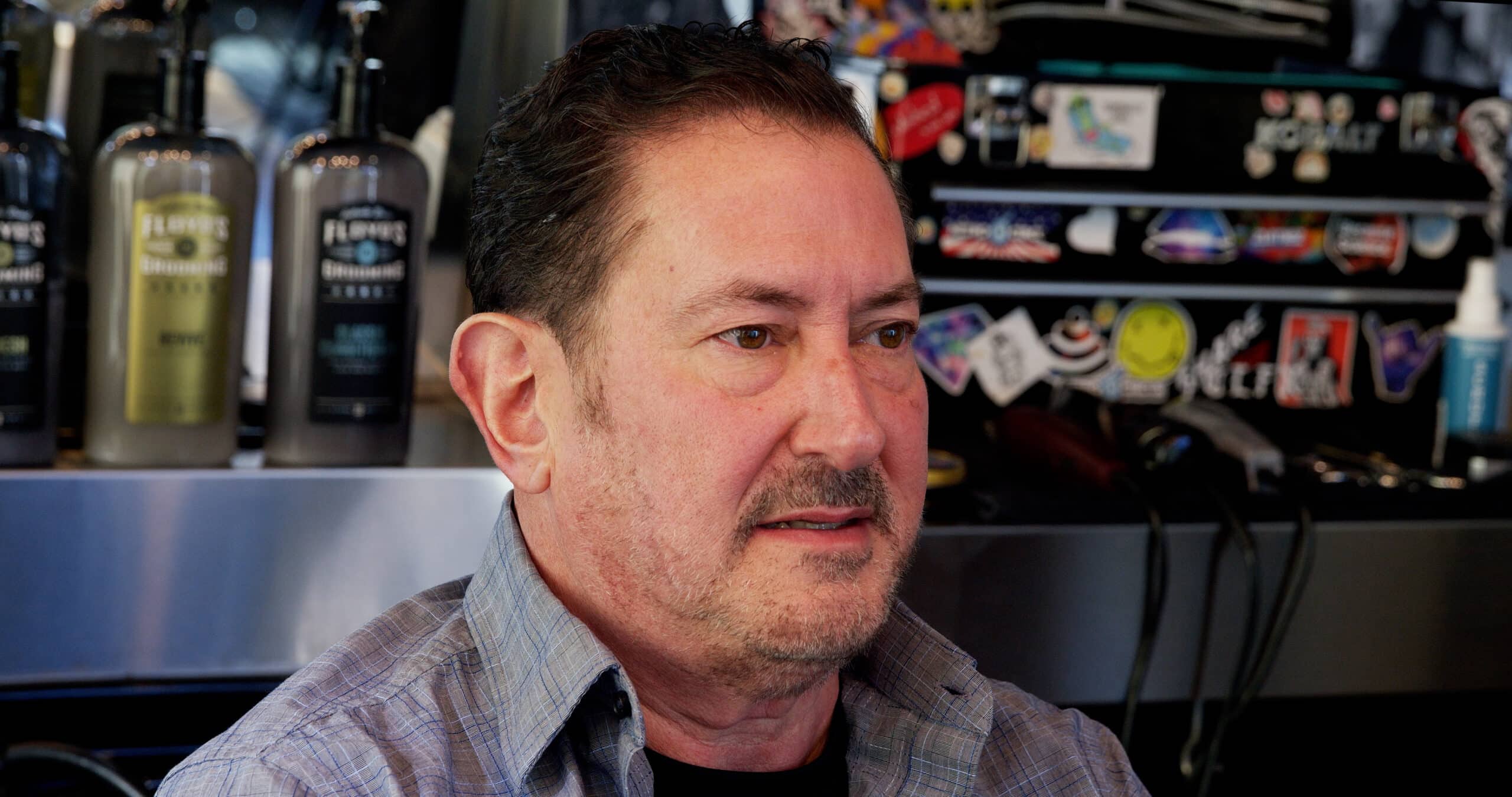 After gray blending at Floyd's Barbershop