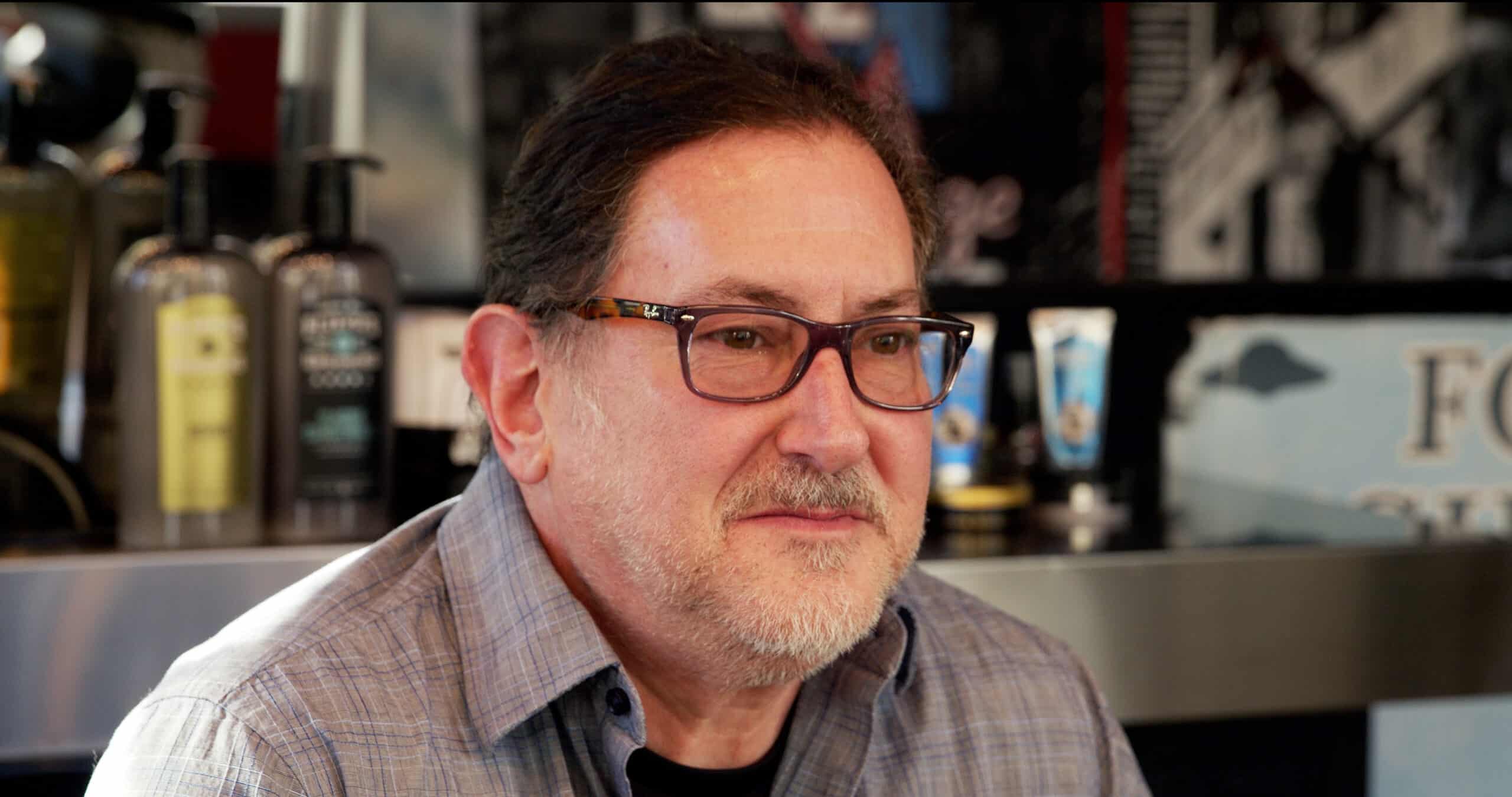 Before gray blending at Floyd's Barbershop