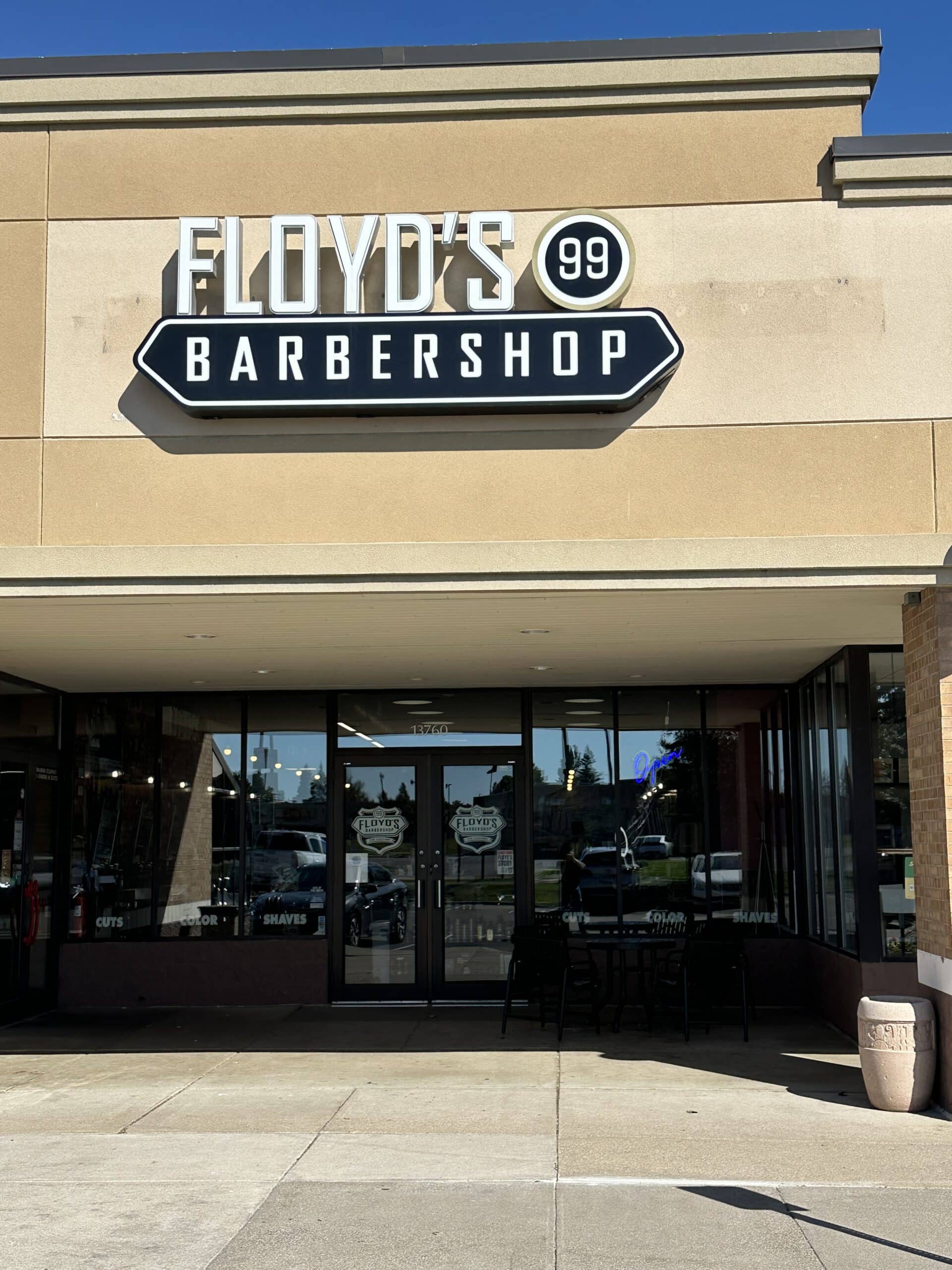 The front of the Floyd's Maple Grove location