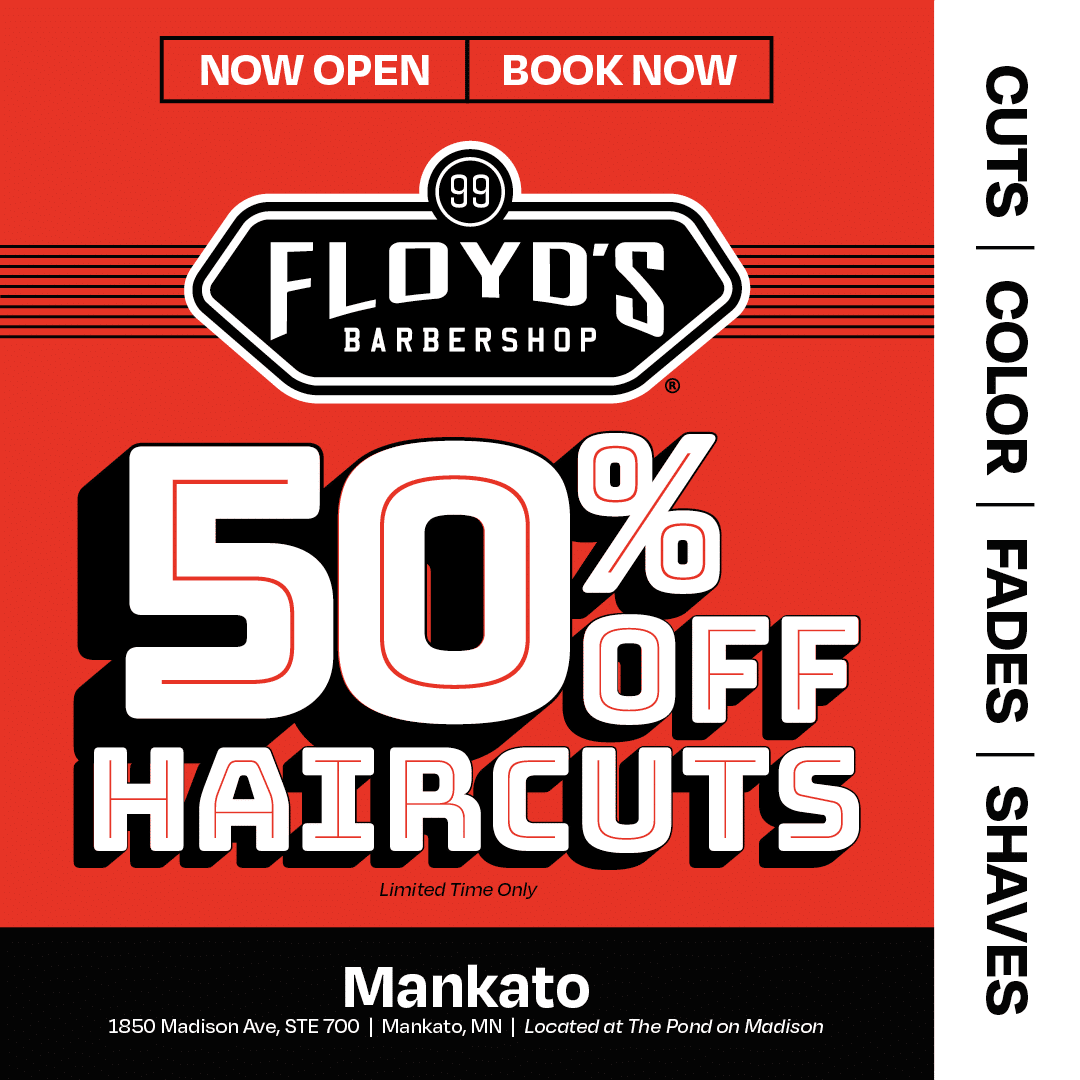 The front of the Floyd's Mankato location