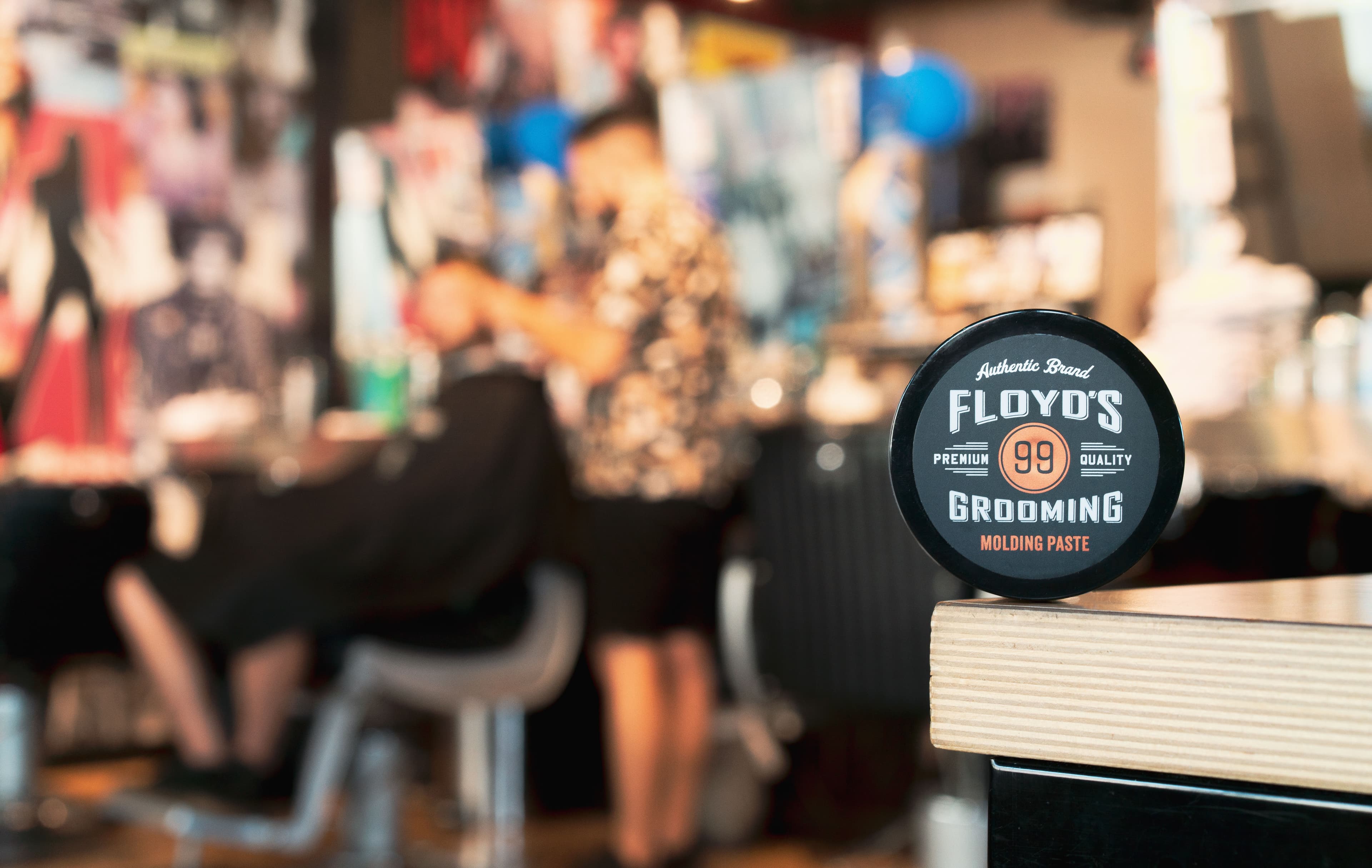 A close up of Floyd's Grooming Molding paste